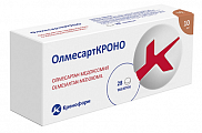 Купить олмесарткроно, таблетки покрытые пленочной оболочкой 10мг 28шт в Городце