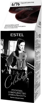 Купить estel (эстель) краска-уход для волос celebrity тон 6/76 горький шоколад в Городце