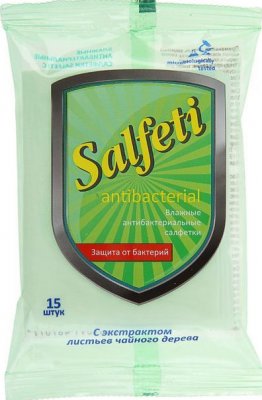Купить salfeti (салфети) салфетки влажные антибактериальные чайное дерево 15шт в Городце