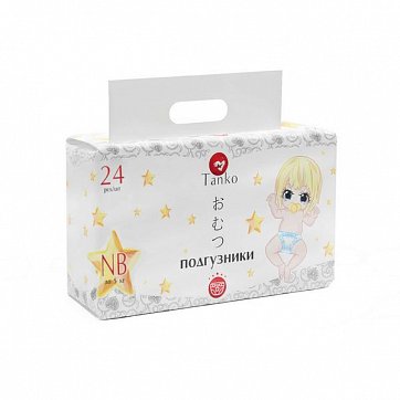 Tanko (Танко), подгузники детские NB до 5 кг, 24 шт