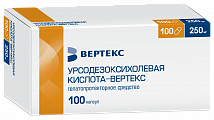 Купить урсодезоксихолевая кислота-вертекс, капсулы 250мг, 100 шт в Городце