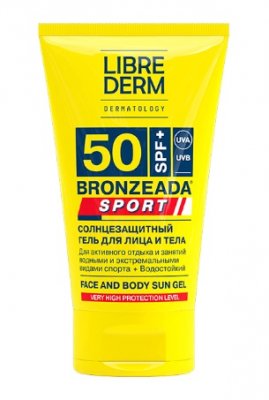 Купить librederm bronzeada sport (либридерм) гель солнцезащитный для лица и тела, 50мл spf150 в Городце