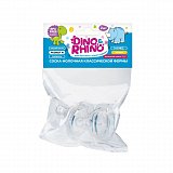 Соска молочная классической формы со средним потоком (силикон) Дино и Рино (Dino & Rhino), 2шт