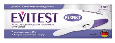 Купить тест для определения беременности evitest (эвитест) perfect струйный 1 шт в Городце