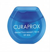 Купить curaprox (курапрокс) зубная нить вощенная с мятой, 50м, df834 в Городце