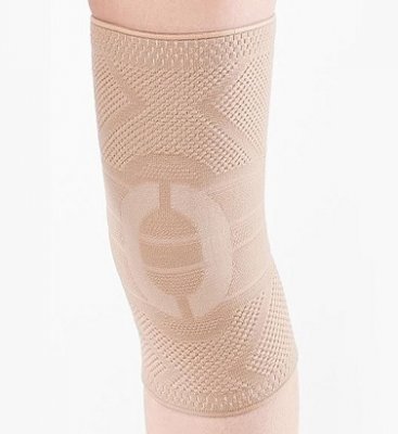 Купить бандаж на коленный сустав бежевый фиксация с силиконом habic, обхват 43-46см размер 7 в Городце