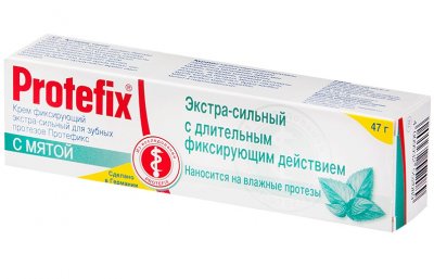 Купить протефикс (protefix) крем для фиксации зубных протезов мята 40мл в Городце