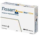 Купить лозап плюс, таблетки, покрытые пленочной оболочкой 12,5мг+50мг, 30 шт в Городце