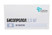 Купить бисопролол, таблетки, покрытые оболочкой, 2,5мг, 60 шт  в Городце