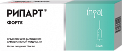Купить рипарт форте, средство для замещения синовиальной жидкости 15мг/мл, шприц 3мл в Городце