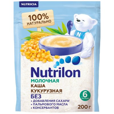 Купить nutrilon (нутрилон) каша молочная кукурузная с 6 месяцев, 200г в Городце