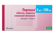 Купить лортенза, таблетки, покрытые пленочной оболочкой 5мг+100мг, 30 шт в Городце