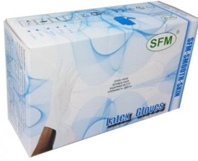 Купить перчатки смотровые sfm латексные нестерильные опудренные m n50 пар/натуральный в Городце
