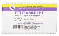 Купить гентамицин, раствор для внутривенного и внутримышечного введения 40мг/мл, ампулы 2мл, 10 шт в Городце