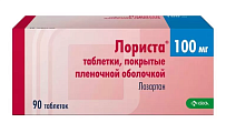 Купить лориста, таблетки, покрытые пленочной оболочкой 100мг, 90 шт в Городце