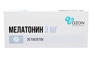 Купить мелатонин, таблетки, покрытые пленочной оболочкой, 3мг, 20 шт в Городце