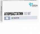 Купить аторвастатин, таблетки, покрытые пленочной оболочкой 10мг, 90 шт в Городце