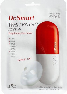 Купить dr. smart (др.смарт) маска тканевая для лица от пигментации с витаминным комплексом, 1 шт в Городце
