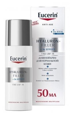 Купить eucerin hyaluron-filler (эуцерин) крем для лица для нормальной и комбинированной кожи 50 мл spf15 в Городце
