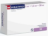Купить эквапресс, капсулы с модифицированным высвобождением 5мг+1,5мг+20мг, 28 шт в Городце