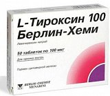 L-Тироксин 100 Берлин-Хеми, таблетки 100мкг, 50 шт