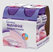 Купить nutridrink (нутридринк) компакт протеин со вкусом клубники 125мл, 4 шт в Городце