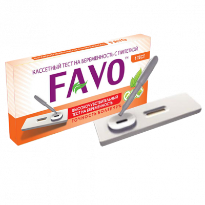 Купить тест для определения беременности favo кассетный с пипеткой, 1 шт в Городце