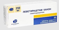 Купить леветирацетам-канон, таблетки, покрытые пленочной оболочкой 250мг, 30 шт в Городце