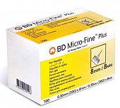Купить иглы bd micro-fine плюс для шприц-ручки одноразовые 30g (0,30х8мм), 100 шт в Городце