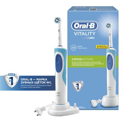 Купить орал-би (oral-b) электрическая зубная щетка, vitality d12.513 crossaction precision clean в Городце