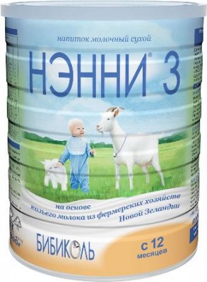 Купить нэнни 3 смесь на основе натурального козьего молока с пребиотиками с 12 месяцев, 800г в Городце