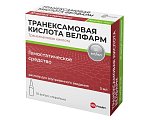 Купить транексамовая кислота велфарм, раствор для внутривенного введения 50мг/мл, ампула 5мл, 10 шт в Городце