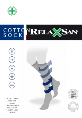 Купить релаксан (relaxsan) гольфы мужские с хлопком cotton socks размер 4, черный в Городце