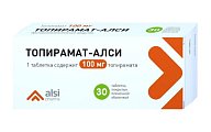 Купить топирамат-алси, таблетки покрытые пленочной оболочкой 100мг, 50 шт в Городце