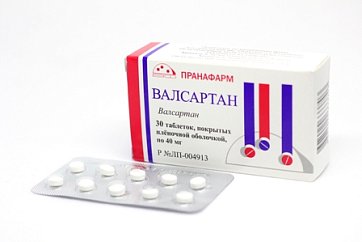 Валсартан, таблетки, покрытые пленочной оболочкой 40мг, 30 шт