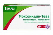 Купить моксонидин-тева, таблетки покрытые пленочной оболочкой 0,2 мг, 60 шт в Городце