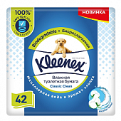 Купить kleenex (клинекс) бумага туалетная влажная classic clean 42шт в Городце