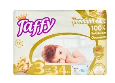 Купить taffy premium (таффи) подгузники для детей, размер 3 (4-9 кг) 34шт в Городце