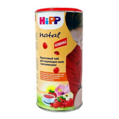 Купить hipp (хипп) чай для кормящих мам фруктовый с витаминами, 200г в Городце