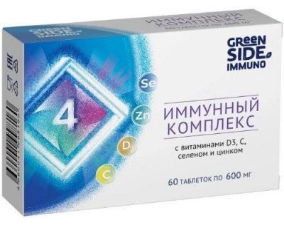 Купить иммунный комплекс 4 с витаминами д3+селен+цинк, таблетки, 60 шт бад в Городце