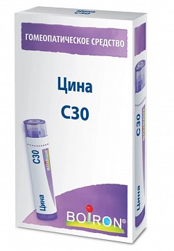 Цина С30, гомеопатический монокомпонентный препарат растительного происхождения, гранулы гомеопатически 4 гр 