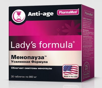 Купить lady's formula (леди-с формула) менопауза усиленная формула, таблетки, 30 шт бад в Городце
