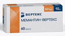 Купить мемантин-вертекс, таблетки, покрытые пленочной оболочкой 10мг, 60 шт в Городце