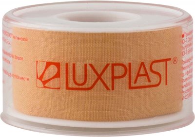 Купить luxplast (люкспласт) пластырь фиксирующий тканевая основа 2,5см х 5м в Городце