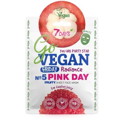 Купить 7 days go vegan маска для лица тканевая для тех, кто любит посочнее, 25г в Городце