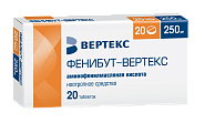 Купить фенибут-вертекс, таблетки 250мг, 20 шт в Городце