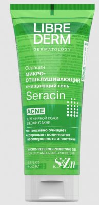Купить librederm seracin (либридерм) гель микроотшелушивающий очищающий для кожи с выраженными несовершенствами 200 мл в Городце
