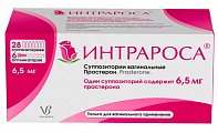 Купить интрароса, суппозитории вагинальные 6,5мг, 28 шт+ в комплекте с аппликаторами-6 шт в Городце