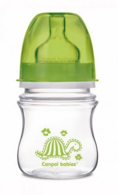 Купить canpol (канпол) бутылочка пластиковая easystart colourful антиколиковая с широким горлом с 3 месяцев, 120 мл в Городце