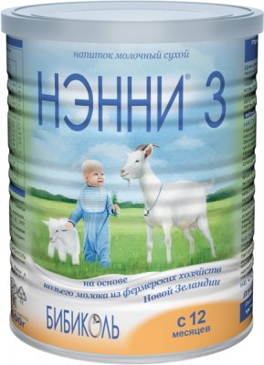 Купить нэнни 3 смесь на основе натурального козьего молока с пребиотиками с 12 месяцев, 400г в Городце